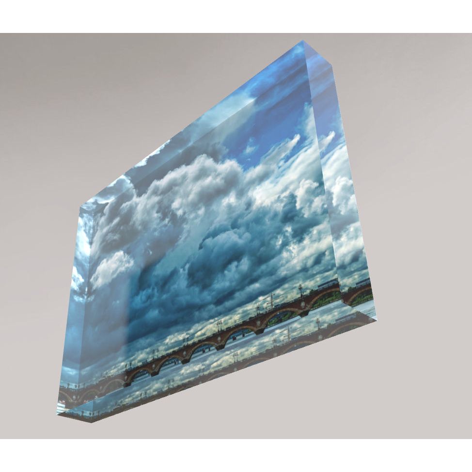 Bloc Acrylique "Skyfall" – 15x20 cm – Tirage d’art Bordeaux - Boutique Ømm