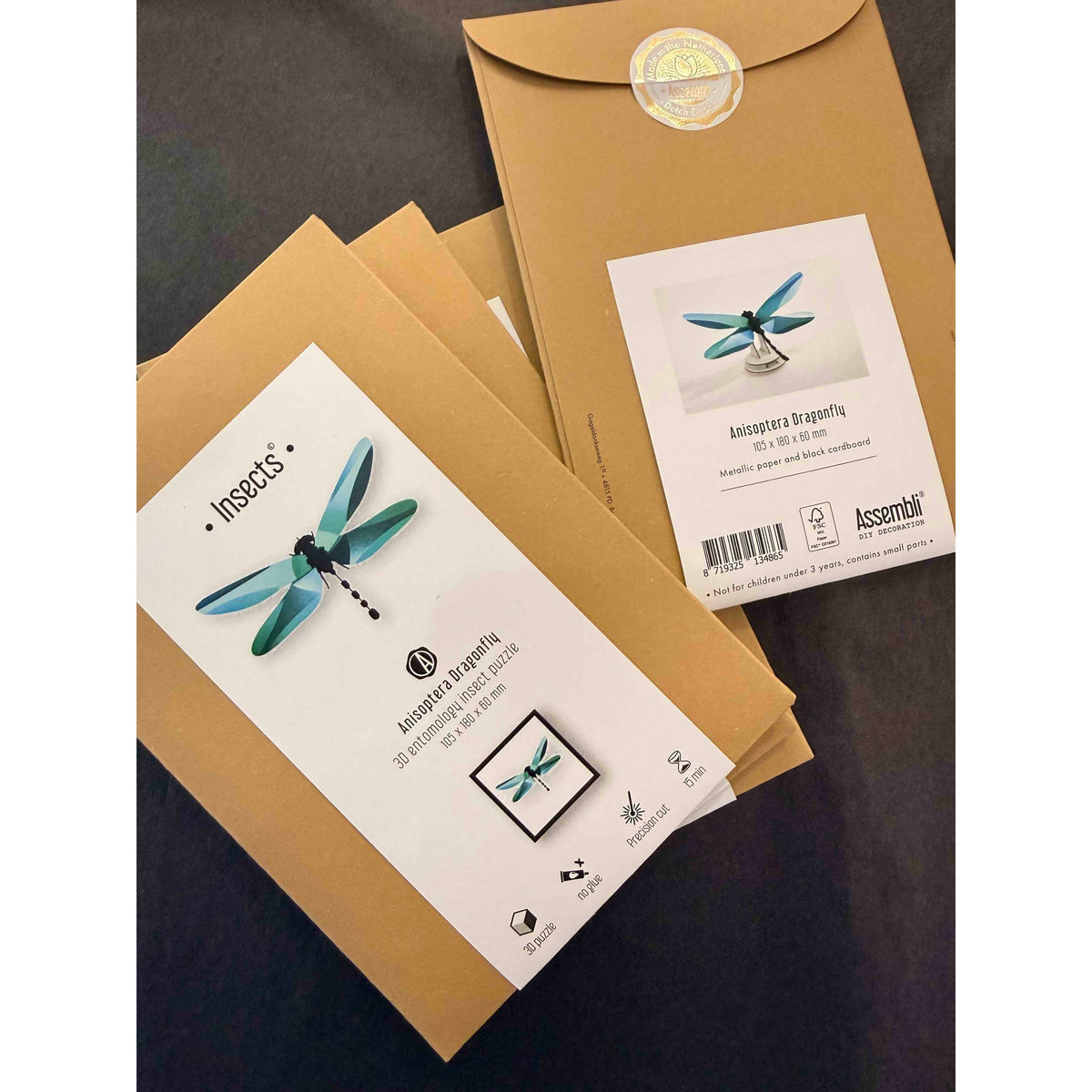 Libellule Anisoptera à monter soi-même – Puzzle 3D en papier – Assembli - Boutique Ømm