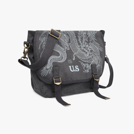 Sac US Noir Tin-Tin – Messenger Bag Dragon Tattoo - Boutique Ømm