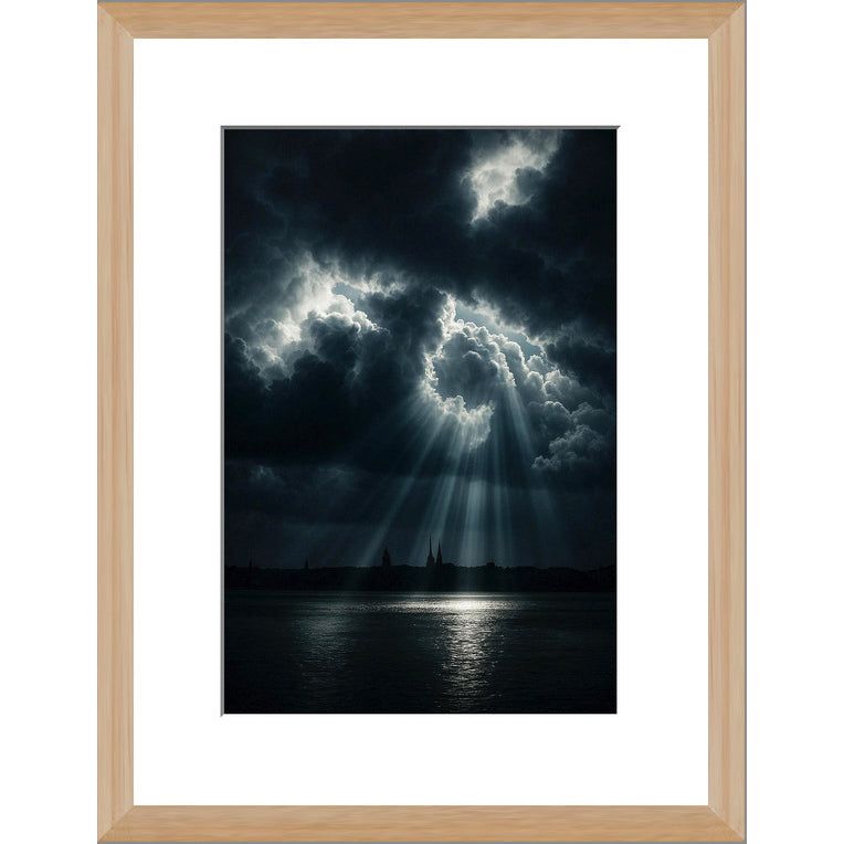 Tirage d’art "Trou noir" – 20x30 cm – Cadre bois 30x40 cm - Boutique Ømm