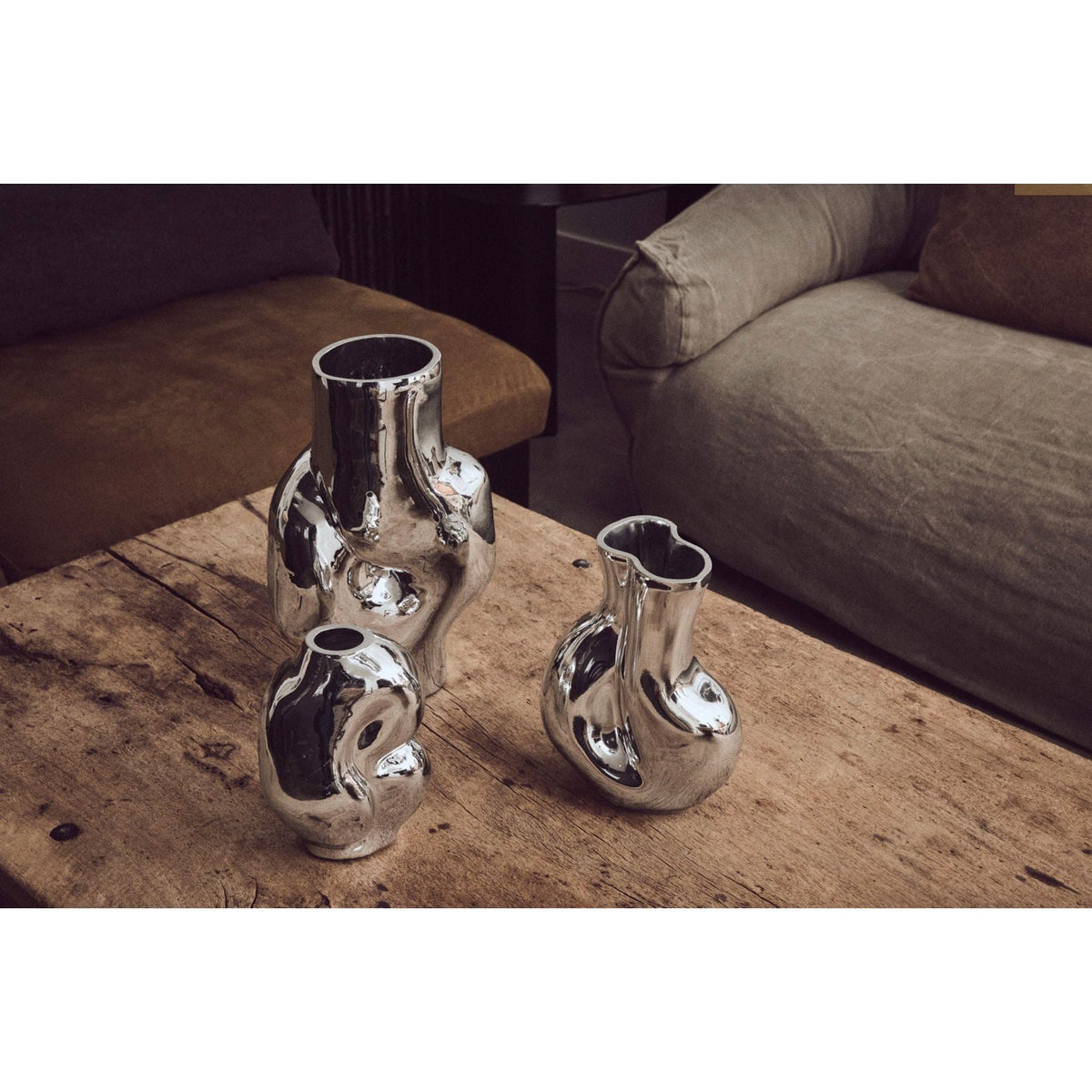Vase chromé Gleam – Grand modèle (HKliving) - Boutique Ømm
