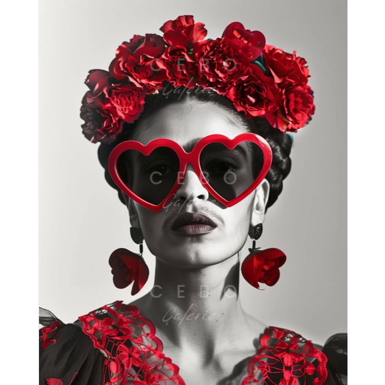 Affiche "Cœur de Frida" – Cebo Galerie – Format 50x70 cm - Boutique Ømm