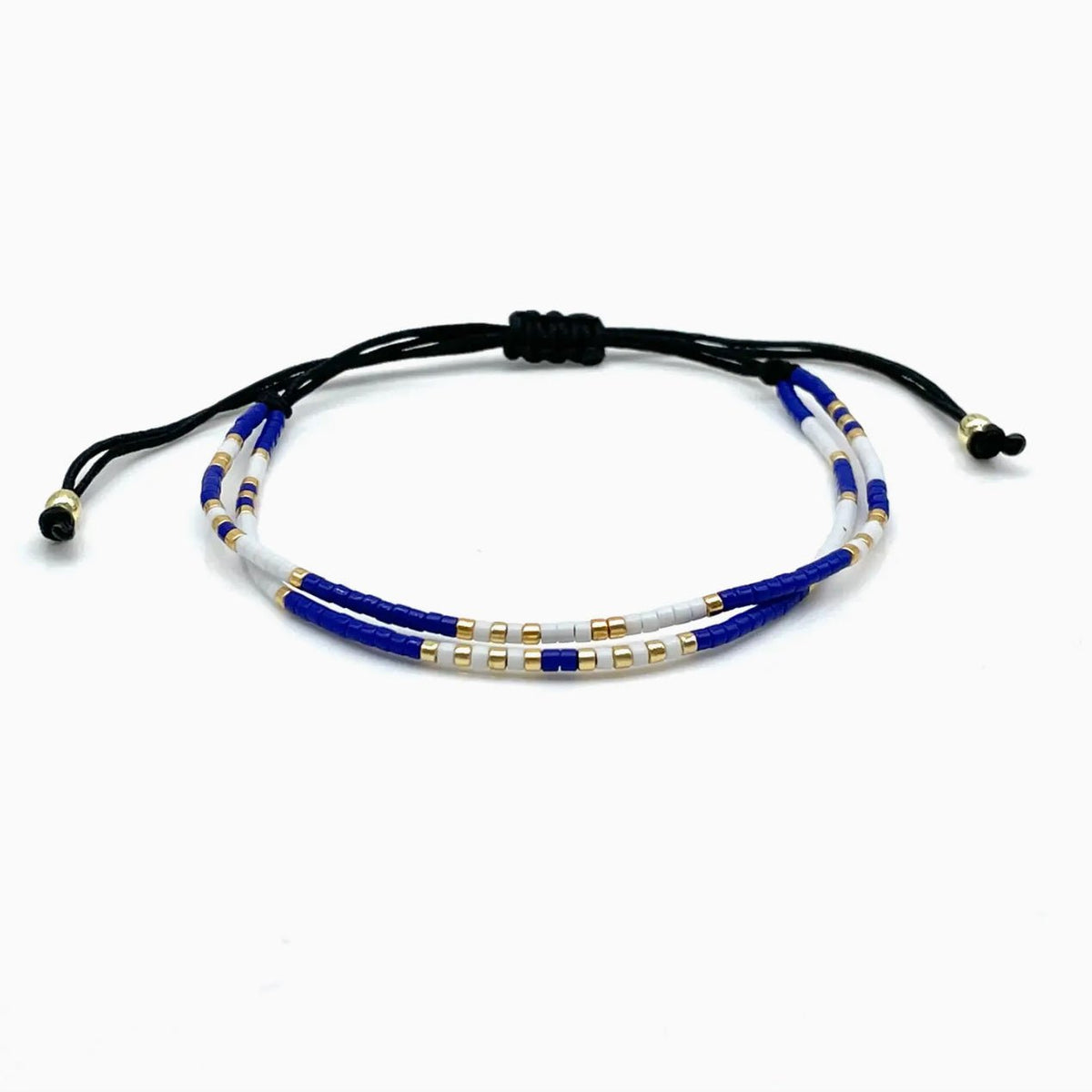 Bracelet Miyuki bleu et blanc VALENCIA - bracelet bohème fait main Parsley & Pepper - Boutique Ømm