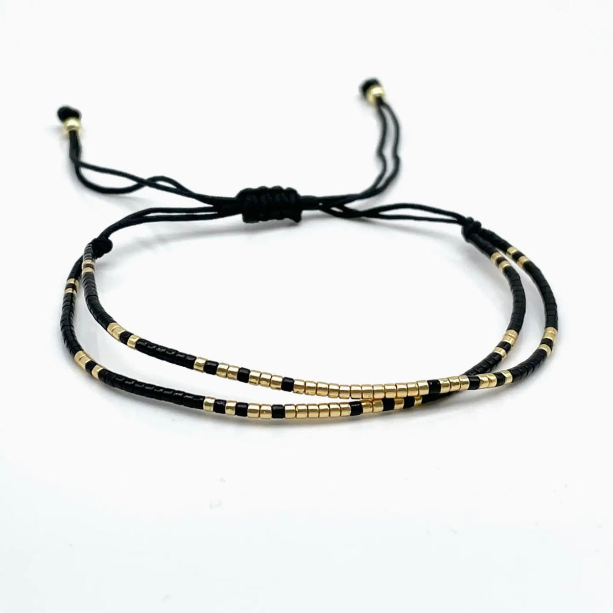 Bracelet Valencia Miyuki Noir & Doré – Parsley & Pepper - Boutique Ømm