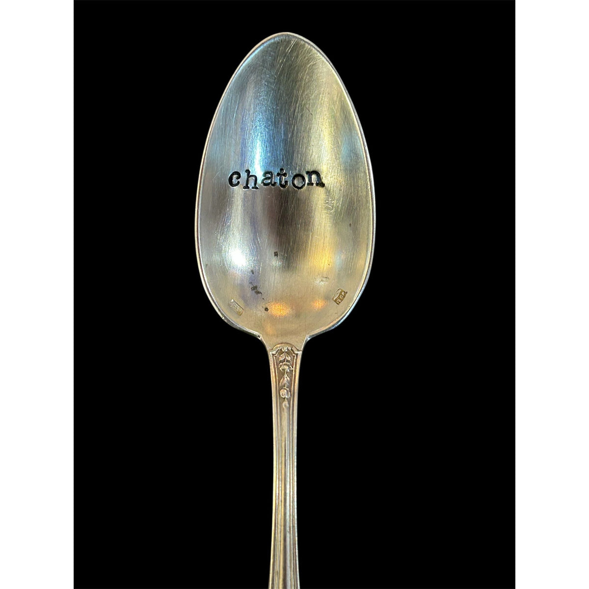 Cuillère vintage gravée – Chaton - Boutique Ømm
