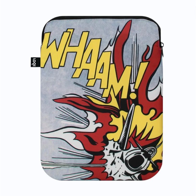 Housse d’Ordinateur Portable Recyclée ROY LICHTENSTEIN « Whaam! » – LOQI - Boutique Ømm