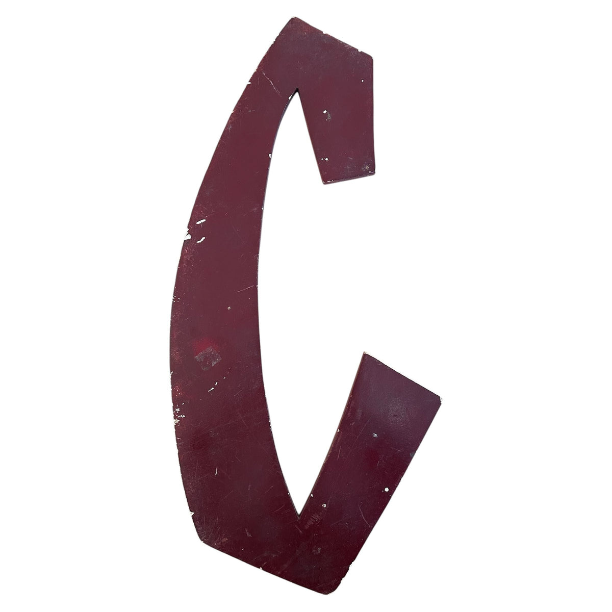 Lettre d’Enseigne Vintage “C” – Bois Bordeaux – Style Industriel Graphique - Boutique Ømm