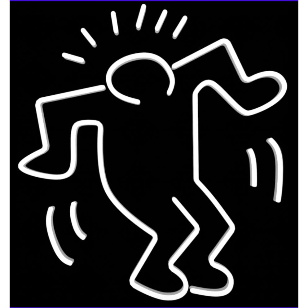Néon Dancing Man – Keith Haring x Yellow Pop - Boutique Ømm