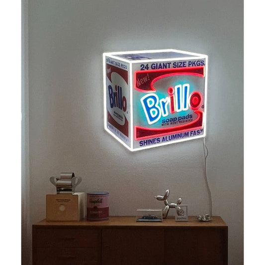 Néon mural Brillo Box – Andy Warhol x Yellow Pop - Boutique Ømm