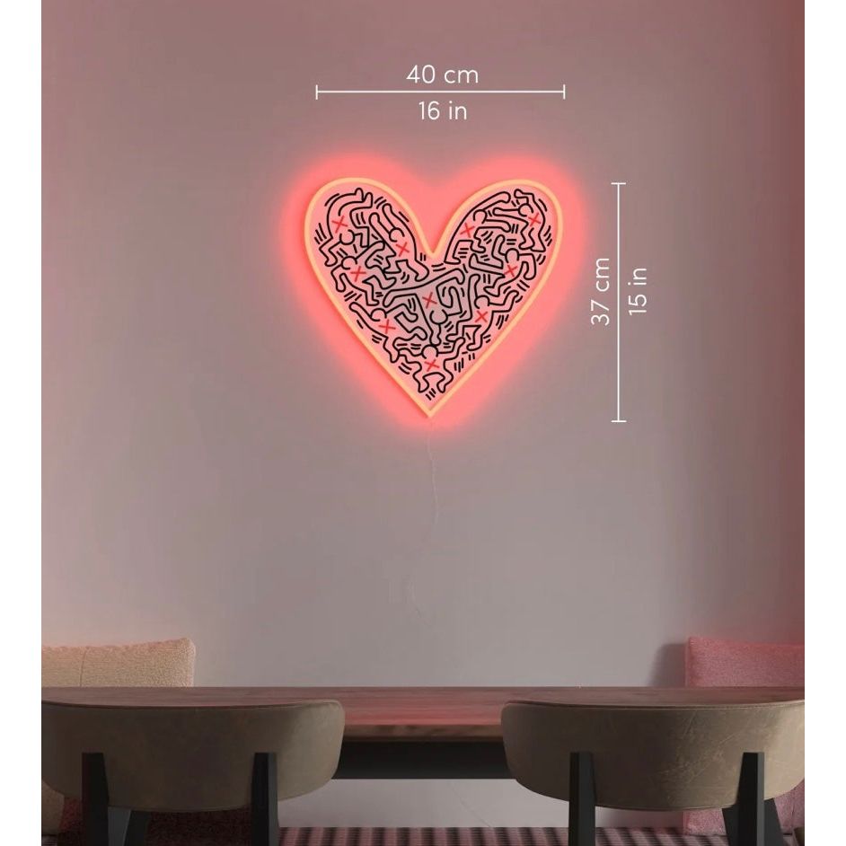 Néon mural Dance Love – Keith Haring x Yellow Pop - Boutique Ømm