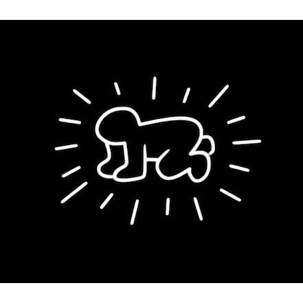 Néon mural Radiant Baby – Keith Haring x Yellow Pop - Boutique Ømm
