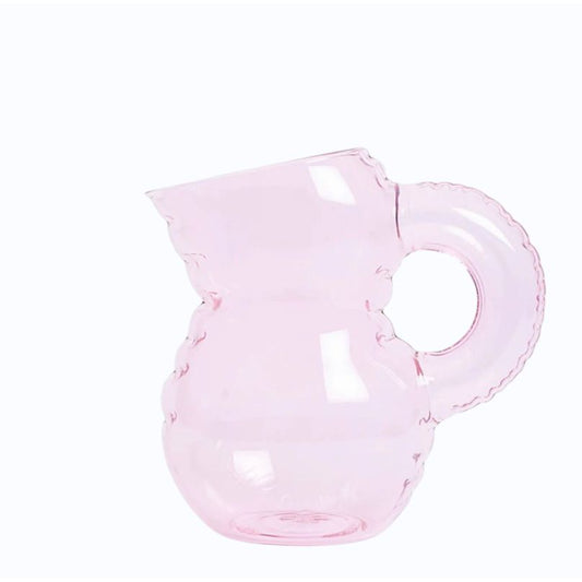 Pichet Emily Orchid Glass Home Studyo - pichet design rose en verre - Boutique Ømm