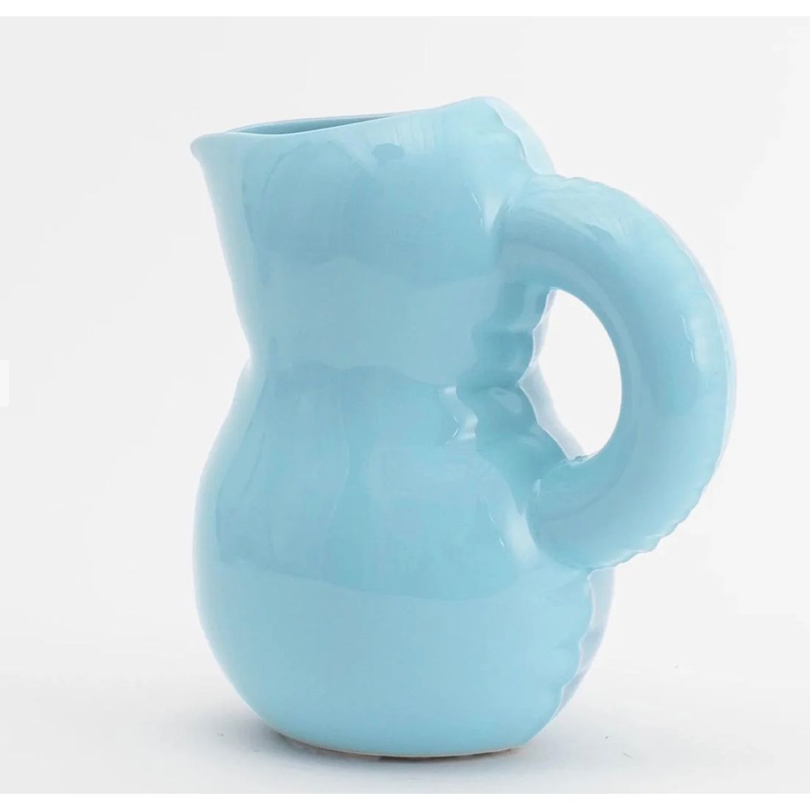 Pichet Emily Sky Gloss Home Studyo - pichet design bleu ciel en céramique - Boutique Ømm