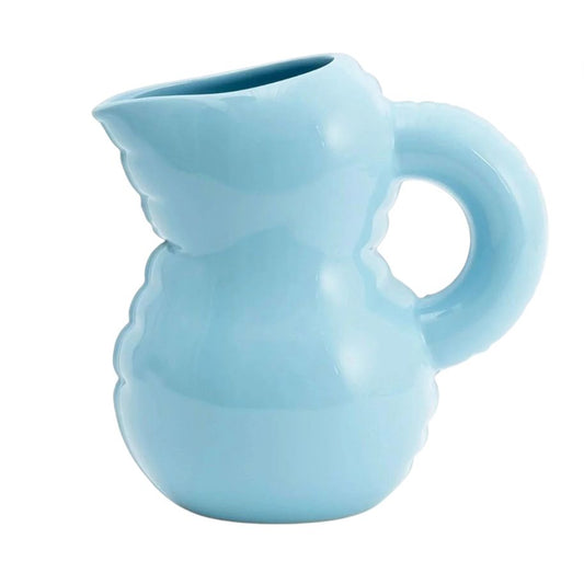 Pichet Emily Sky Gloss Home Studyo - pichet design bleu ciel en céramique - Boutique Ømm