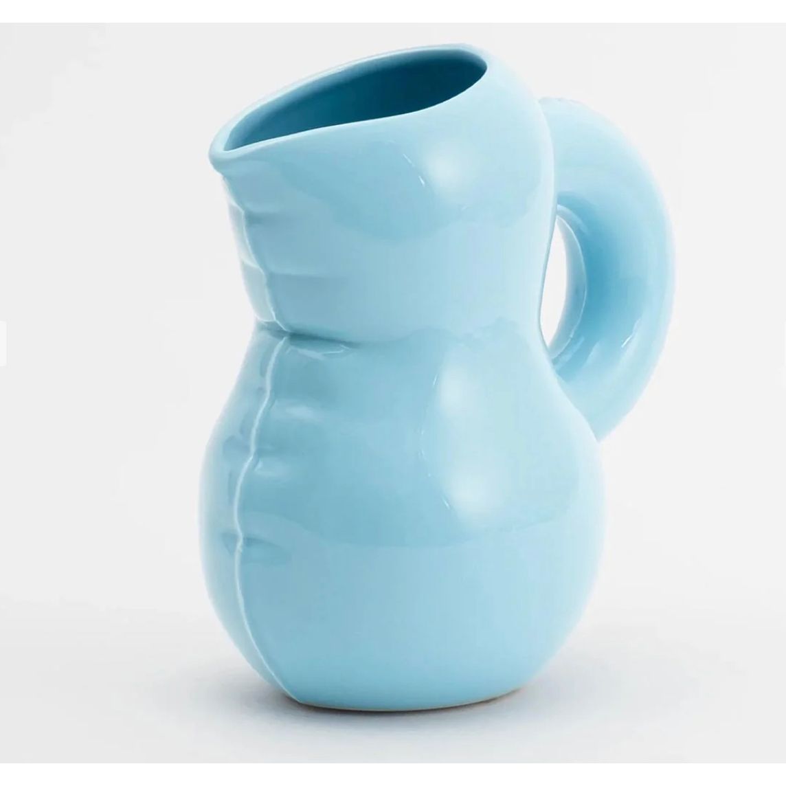 Pichet Emily Sky Gloss Home Studyo - pichet design bleu ciel en céramique - Boutique Ømm