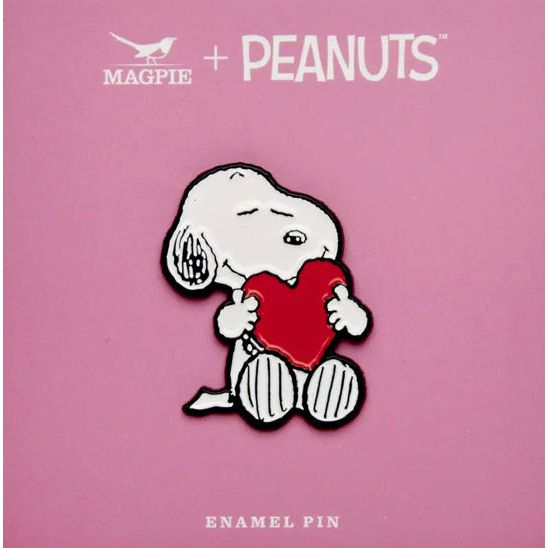 Pins Peanuts "Give Hugs" – Snoopy cœur rouge – Magpie - Boutique Ømm
