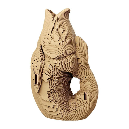 Puzzle 3D en carton "Vase Fish" – Sculpture à assembler Cartonic - Boutique Ømm