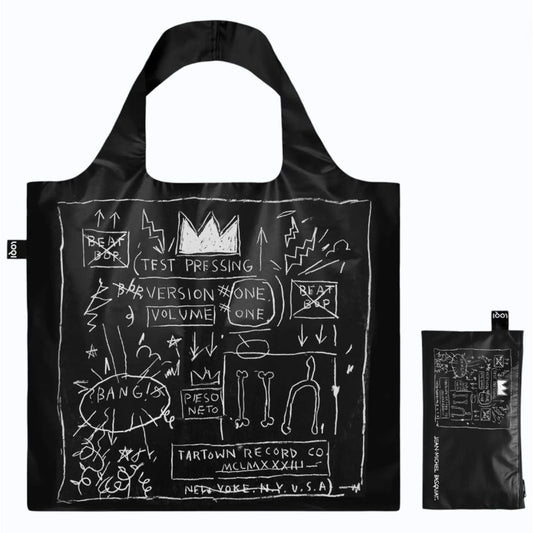 Sac Shopping Réutilisable Métallisé JEAN-MICHEL BASQUIAT Crown Noir – LOQI - Boutique Ømm