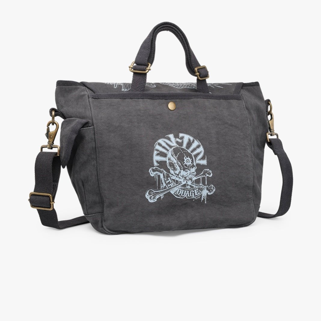 Sac US Noir Tin-Tin – Messenger Bag Dragon Tattoo - Boutique Ømm