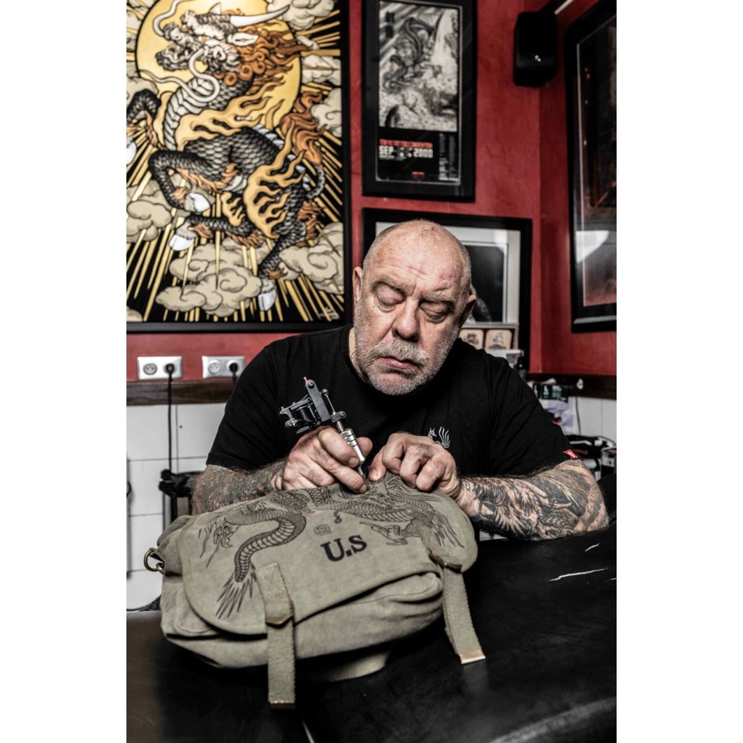 Sac US Noir Tin-Tin – Messenger Bag Dragon Tattoo - Boutique Ømm