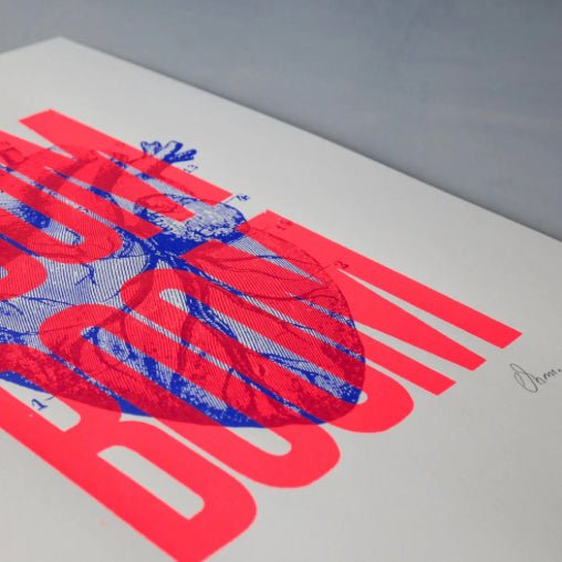 Sérigraphie 30x40cm – "Boom Boom" – Édition signée Pappus Editions - Boutique Ømm
